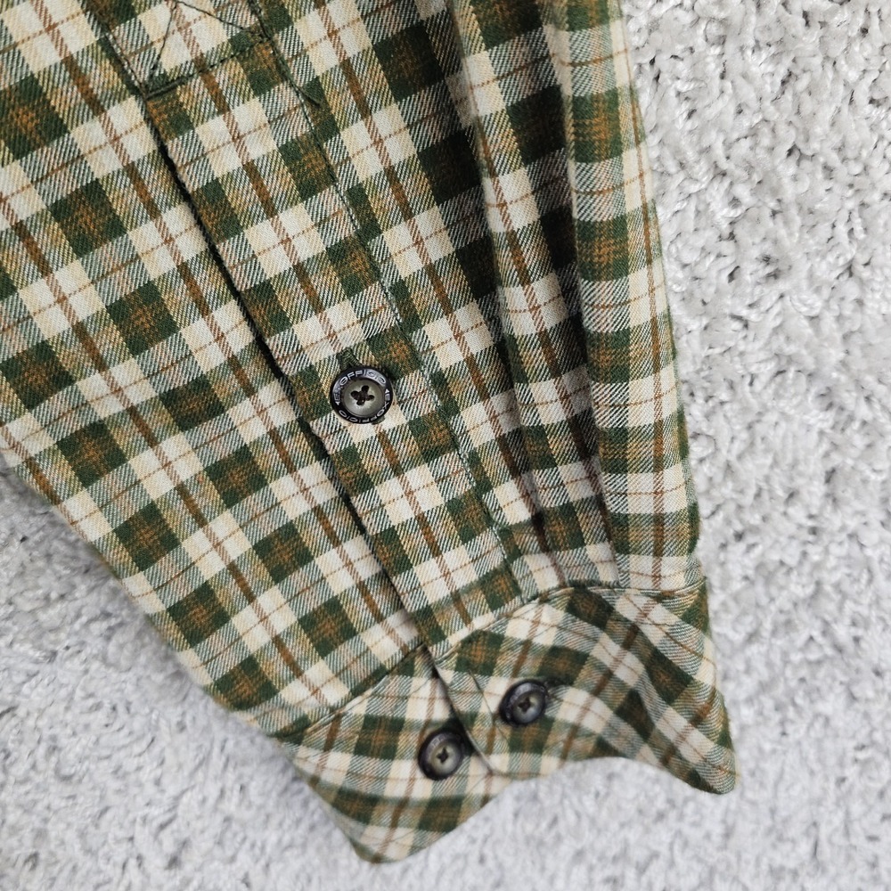 ExOfficio Plaid Flannel Long Sleeve Button Up Shirt Men's Medium Travel Shirt - Picture 8 of 11